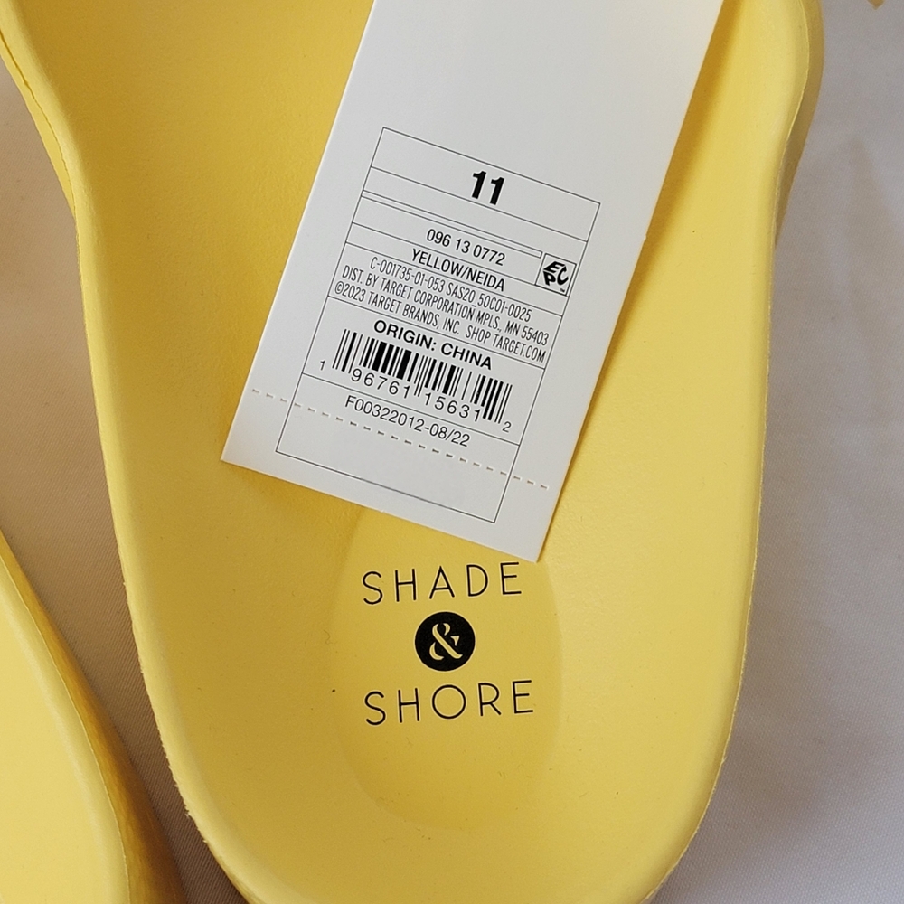 Shade & Shore Neida Yellow 2 Strap Buckle Sandals - Picture 7 of 7
